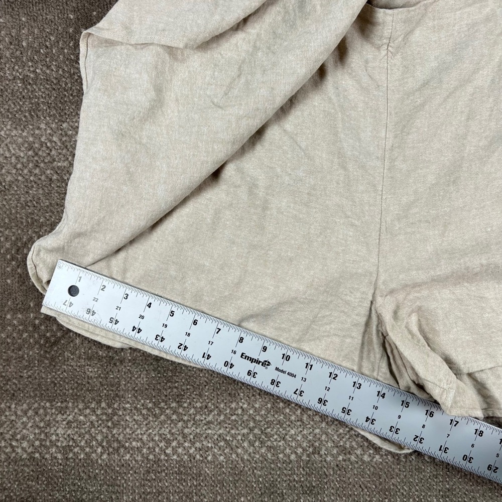 Old Navy Womens 2X Linen Blend Wrap Skort Beige Neutral Coastal‎ Summer Casual - Picture 9 of 10